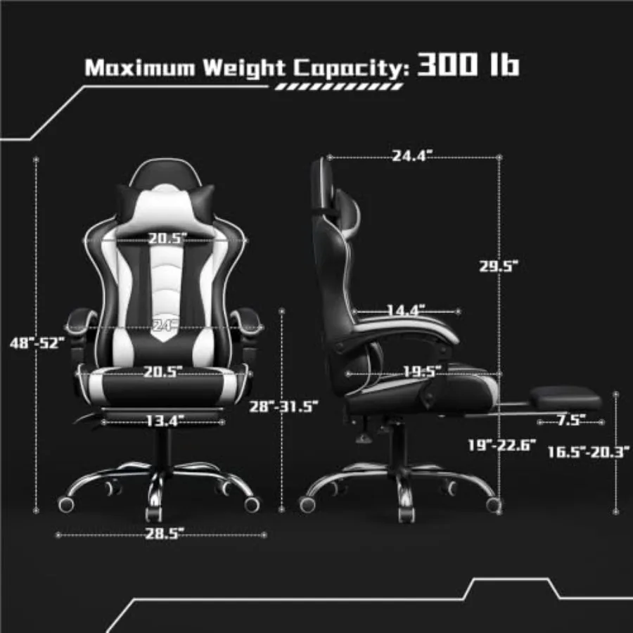 Silla de juego con reposapiés, - Massage reseña y precio
