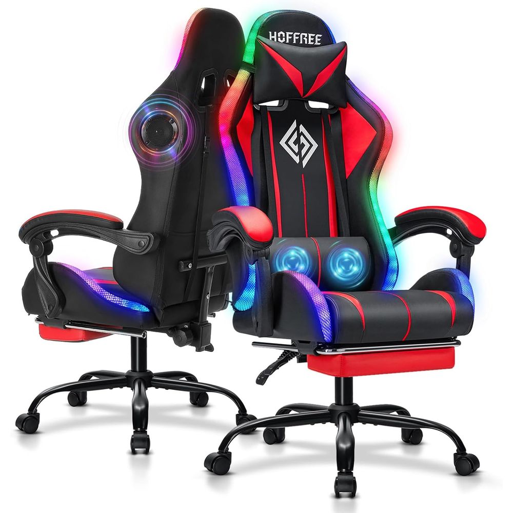 Silla Gaming RGB con Altavoces - Massage reseña y precio