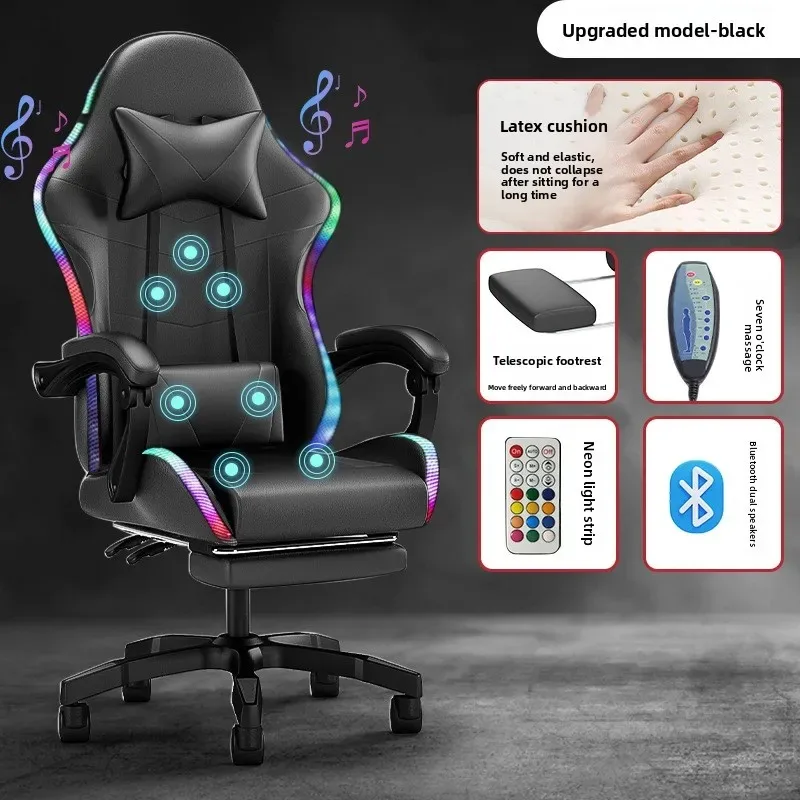 Silla para e-sports con luces, - Massage reseña y precio