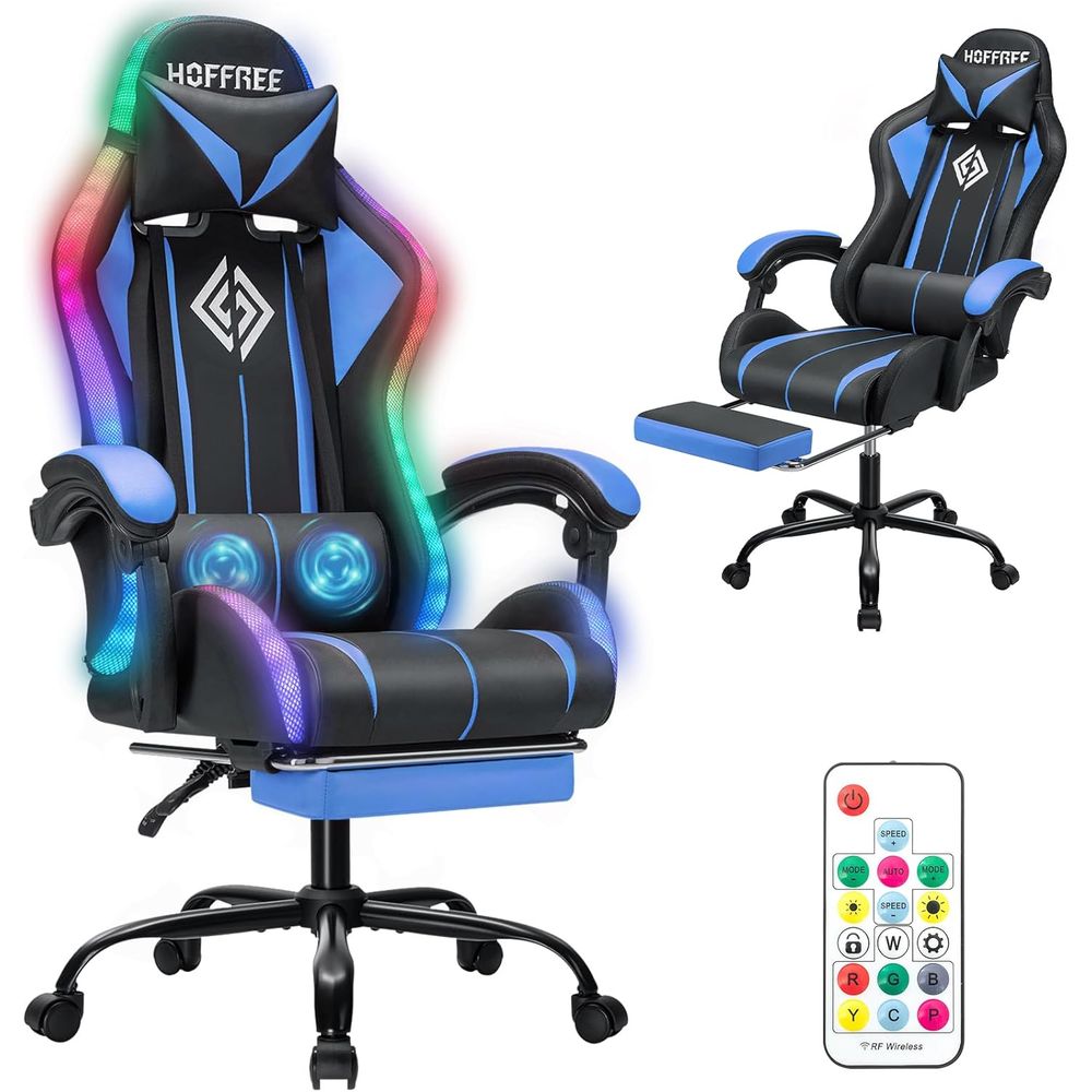 Silla de Juego LED con Luces R - Massage reseña y precio