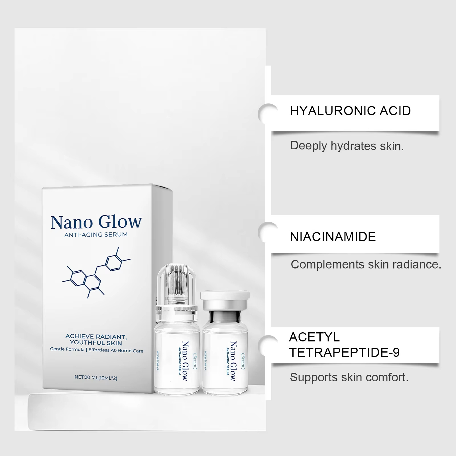Kit de suero facial con rodill - Hyaluronic Acid Facial Serum reseña y precio